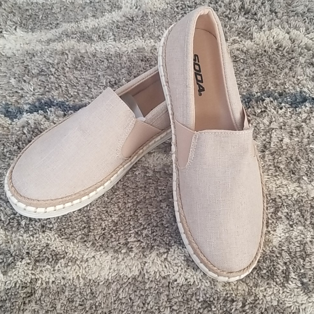 BNWOB Soda Espadrille Canvas Slip On's